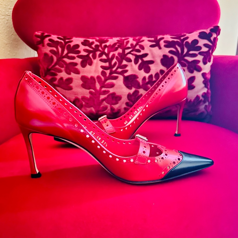 Dior Red and Black Heels
